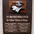 A relieft sculptured memorial bronze lost wax and sand cast plaque honoring the fallen of the Reading, PA Police department