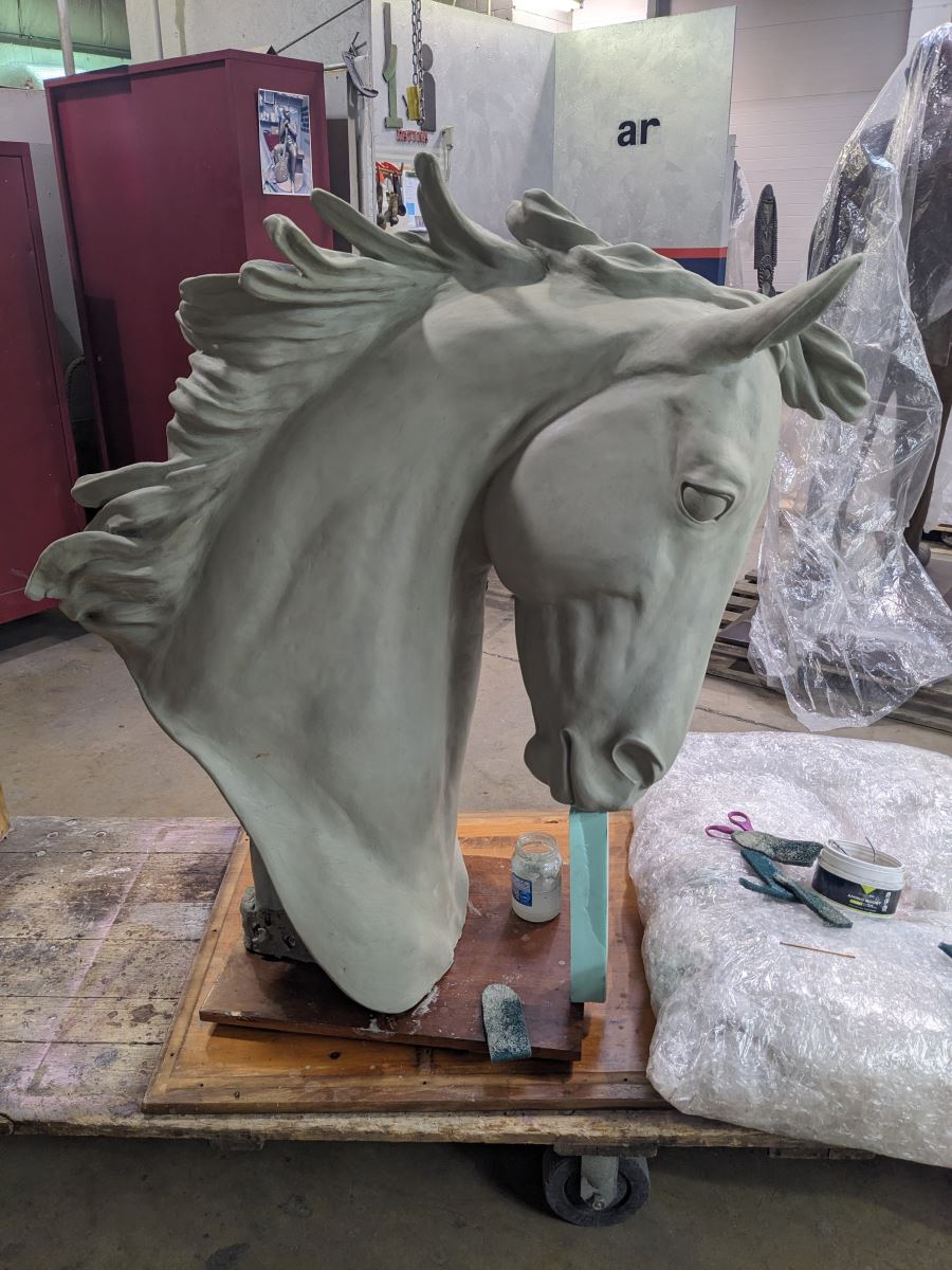 Rosamonde Pinchot Harness Racing Museum Horse bust original clay pattern