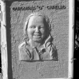 Memorial sculptured relief portrait before the rubber mold and lost wax bronze casting