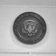 Close-up of the Great Seal installed
